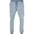 Bequeme Jeans URBAN CLASSICS "Urban Classics Herren Knitted Denim Jogpants" Gr. L, US-Größen, grau (ighter washed) Herren Jeans