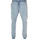 Bequeme Jeans URBAN CLASSICS "Herren Knitted Denim Jogpants" Gr. L, US-Größen, grau (ighter washed) Herren Jeans