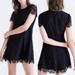 Madewell Dresses | Madewell Black Lace Short Sleeve Mini Dress | Color: Black | Size: 6