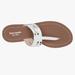 Kate Spade Shoes | Kate Spade New York Womens Carol Flat Sandals. | Color: Silver/White | Size: 8