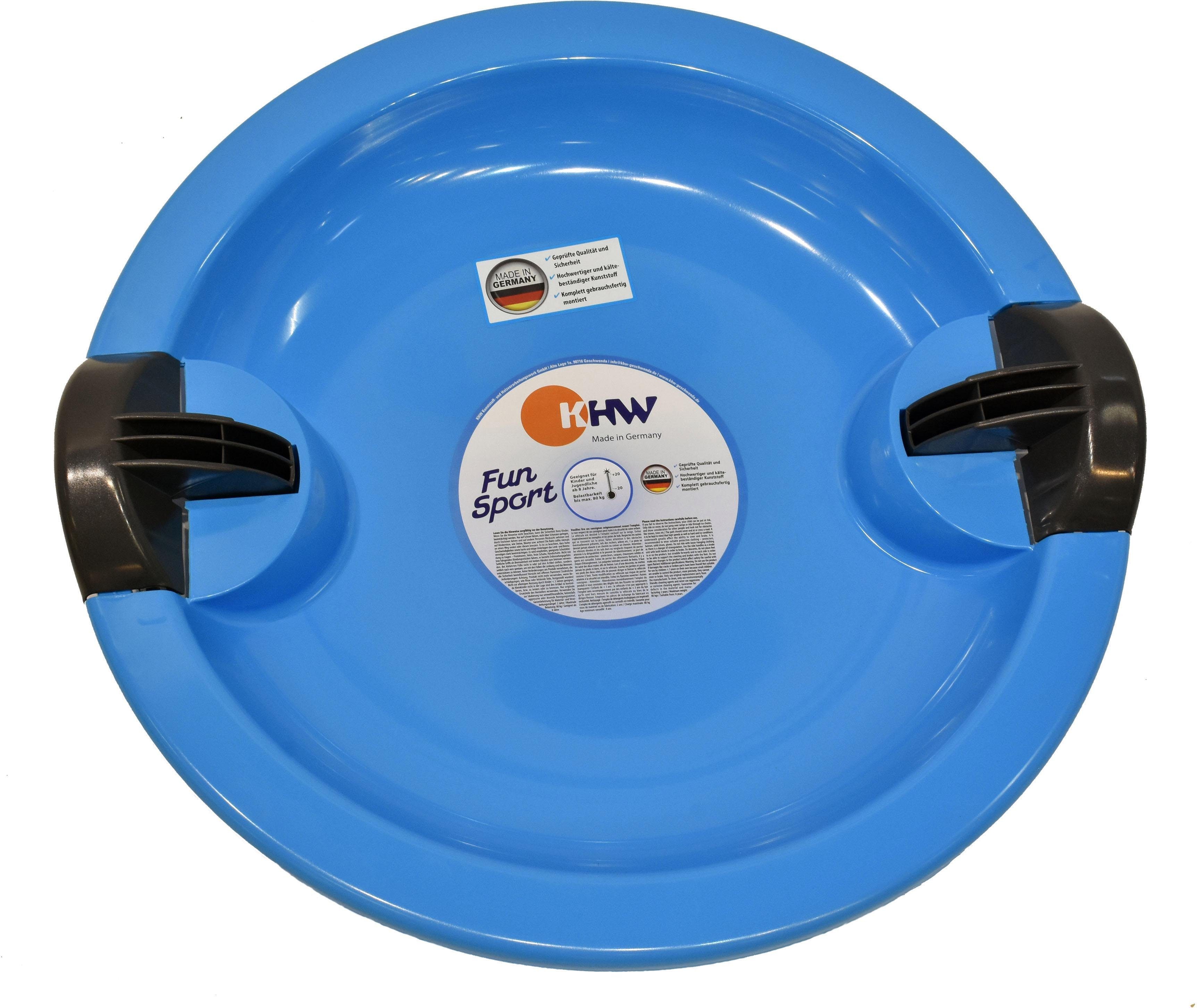 Schneerutscher KHW "Fun UFO iceblue", blau (iceblau), SchlittenB:65 H:7 L:65, Kunststoff, B:65 H:7 L:65 Image