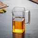 Pichet à thé en verre borosilicaté transparent tasse à thé carrée créative avec trous de filtre