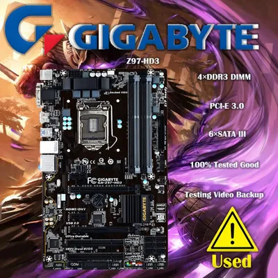 Gigabyte GA-Z97-HD3 100% Original Carte Mère LIncome 1150 DDR3 USB3.0 32G Z97 Z97-HD3 Bureau Carte