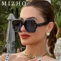 MIZHO – lunettes De soleil Vintage à grande monture pour femmes De luxe UVB mode dégradé Oculos