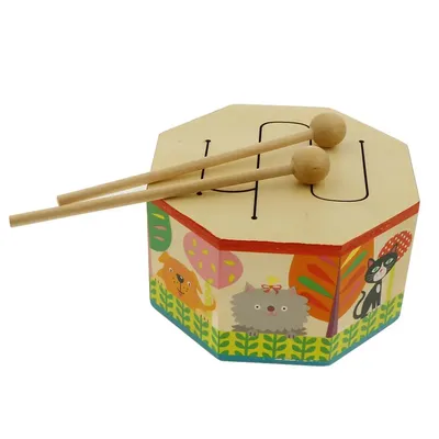Baguettes de tambour en bois à 3 tons jouet musical PerSCH à la main