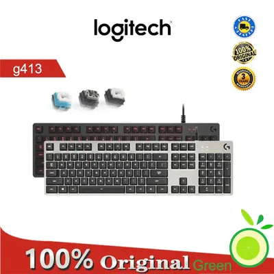 Logitech-Clavier de jeu G413 rétro-4.2 mince USB durable mécanique ordinateur de bureau