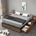 Trent Austin Design® Reiff Steel Platform Bed Wood in Brown | 13 H x 54 W x 75 D in | Wayfair AE8A86DB50804489A04C444B684E3828