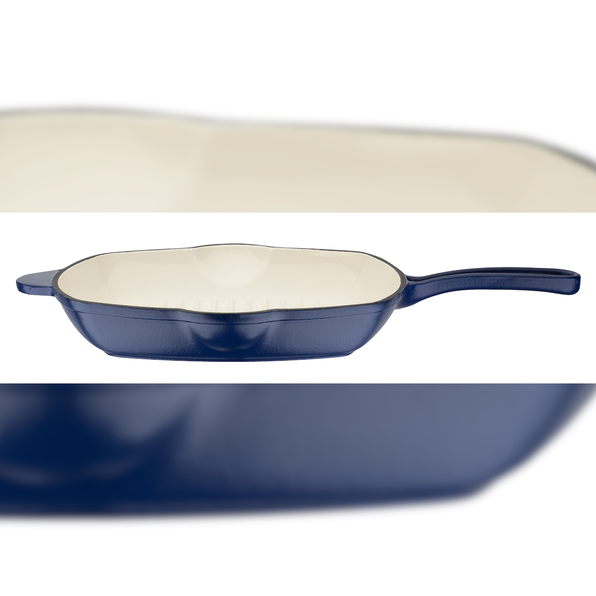 GSW Gusseisen Grillpfanne Blue Magic 27 x 27 x 4,5cm mit 2 Ausgüssen, induktionsgeeignet, backofengeeignet bis 240°C Image