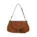 Brown Suede Marcie Clutch