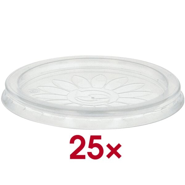 Papstar 25er-Pack Deckel »To Go« Ø 11,5 cm transparent transparent Image