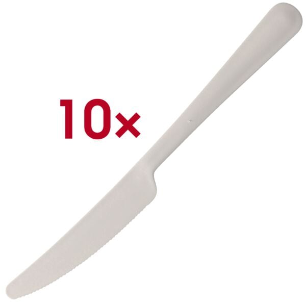 Papstar 10er-Pack Mehrweg-Messer 19,7 cm weiß weiß Image