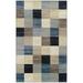 HomeRoots 4' X 6' Blue And Teal Geo Power Loom Area Rug - 5' Octagon