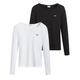 Levi's Damen Long-Sleeve 2-Pack Tee T-Shirt,Tea Caviar / White +,L