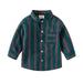 Boy Basketball Short Kids Toddler Flannel Stripe Shirt Jacket Long Sleeve Lapel Button Down Shacket Baby Boys Girls Pockets Shirt Top Coat Outwear