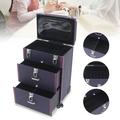 Large Capacity Cosmetic Nail Polish Organizer Rolling Makeup Trolley Train Case Makeup Train Case Telescopic Bar Cosmetic Trolley Travel Rolling Organizer Box Cosmetic Bag Ladies On Wheels Suitcase