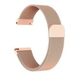 SOATUTO For Samsung Galaxy Watch 4 5 40 44 mm / Watch 5 Pro 45mm / Samsung Watch 4 Classic 42 46 mm / Samsung Watch 3 41mm 20MM Band Milanese Loop Replacement Strap with Magnetic Closure - Rose Gold