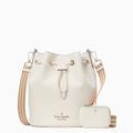 Kate Spade Bags | Kate Spade Rosie Pebbled Leather Bucket Bag, Parchment Multi Nwt | Color: Cream/White | Size: Os