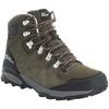 Wanderschuh JACK WOLFSKIN "REFUGIO TEXAPORE MID M", Gr. 45, grün (khaki), Leder, Textil, Synthetik, sportlich, Schuhe, Wasserdicht