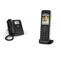 Snom D713 IP Telefon, SIP Tischtelefon, Schwarz, 00004582 & AVM Fritz!Fon C6 Black DECT-Komforttelefon (hochwertiges Farbdisplay, Internet-/Komfortdienste) schwarz, deutschsprachige Version