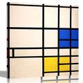 Composition 11 with Red Blue and Black Piet Mondrian Canvas Prints Stretched Framed Wall Art Poster Pictures Artwork Large 86 x 86 cm (34 x 34 inches)