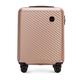 WITTCHEN Travel Suitcase Carry-On Cabin Luggage Hardshell Made of ABS with 4 Spinner Wheels Combination Lock Telescopic Handle Circle Line Size Cabin Suitcase Powder Pink