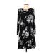 Old Navy Casual Dress: Black Floral Motif Dresses - Women's Size X-Small