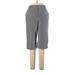 Alfred Dunner Casual Pants - Mid/Reg Rise Straight Leg Cropped: Blue Bottoms - Women's Size 12 Petite