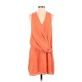 MNG Suit Casual Dress - Wrap: Orange Solid Dresses - Women's Size 4