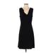 Calvin Klein Casual Dress - A-Line Cowl Neck Sleeveless: Black Print Dresses - Women's Size P