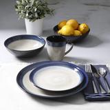 Gibson Couture Band Glazed Stoneware 16 Pc Dinnerware Set (2 Pack) Ceramic/Earthenware/Stoneware in Blue | 11.25 W in | Wayfair 2 x 91547.16RM