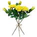 Northlight Seasonal Set of 6 Real Touch Artificial Rose Stems 19" Polyester in Yellow | 19 H x 6 W x 6 D in | Wayfair NORTHLIGHT SM94556