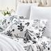 Pine Cone Hill Henri 400 Thread Count Floral Sheet Set 100% cotton in Black/Gray/White | Queen | Wayfair PC4208-Q