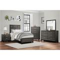 Ebern Designs Carine Natural Youth Panel Bedroom Set Full 3 Piece: Bed, 2 Nightstands Wood in Brown/Gray | 52 H x 58.25 W x 79 D in | Wayfair