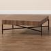 17 Stories 4 Legs Coffee Table Wood/Metal in Black/Brown | 12 H x 31.5 W x 31.5 D in | Wayfair 82EF6B8A349E4F559664BA66112B74FA