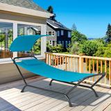 Wrought Studio™ Dawnella 95.5" Long Single Chaise w/ Cushions Metal | 53 H x 45.5 W x 95.5 D in | Outdoor Furniture | Wayfair