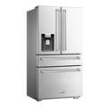 ZLINE 36" 21.6 cu. ft Freestanding French Door Refrigerator w/ Water & Ice Dispenser in Fingerprint, in Gray | Wayfair RFM-W-36