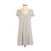 American Eagle Outfitters Casual Dress: Ivory Stripes Dresses - Women's Size Small