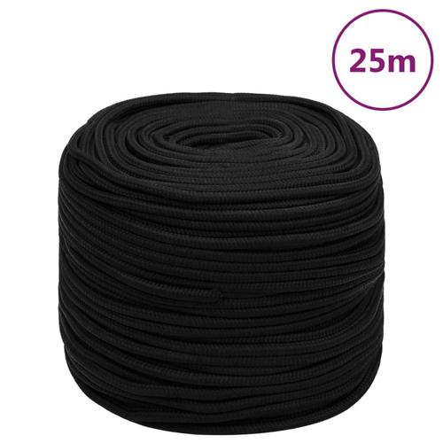 vidaXL Arbeitsseil Schwarz 10 mm 25 m Polyester