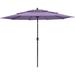 9.75ft Outdoor Patio Market Umbrella with Hand Crank and Tilt, Purple