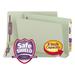 Smead End Tab Pressboard Classification Folders Two SafeSHIELD Coated Fasteners 3 Expansion Legal Size Gray-Green 25/Box