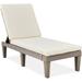 Best Choice Products Outdoor Lounge Chair Resin Patio Chaise Lounger w/ Seat Cushion 5 Positions - Brown/Ivory