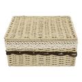 Storage Basket Woven Wicker Seagrass Organizer Bin Closet Container Cupboard Rattan Drawer Makeup Table Box Pantry