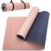 1/4 Inch Extra Thick Non Slip Yoga Mat TPE Double-Sided Fitness Mat for Yoga Pilates Workout Light Pink