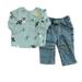 Pre-owned Hanna Andersson Boys Blue Stars Apparel Sets size: 3-6 Months