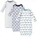 Hudson Baby Infant Boy Cotton Long-Sleeve Gowns 3pk Whales Anchor 0-6 Months