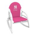 Children's Pink New York Yankees Personalized Rocking Chair