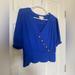 Anthropologie Tops | Blue Quilted Crop Top - Maeve By Anthropologie - Size 10 | Color: Blue | Size: 10