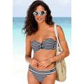 Bandeau-Bikini-Top VENICE BEACH "Summer" Gr. 36, Cup B, schwarz-weiß (schwarz, weiß, gestreift) Damen Bikini-Oberteile Ocean Blue
