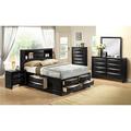 Wildon Home® Chappel Storage Platform Bedroom Set Special King 6 Piece: Bed, Dresser, Mirror, 2 Nightstands, Chest Wood in Black | Wayfair