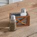 Barn Door Salt and Pepper Caddy - 4¾''W x 2¾''D x 4''H